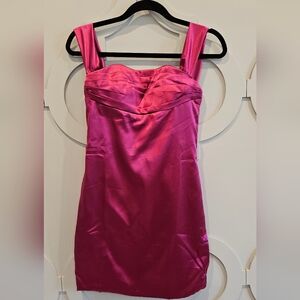 Pink Satin Semiformal Dress